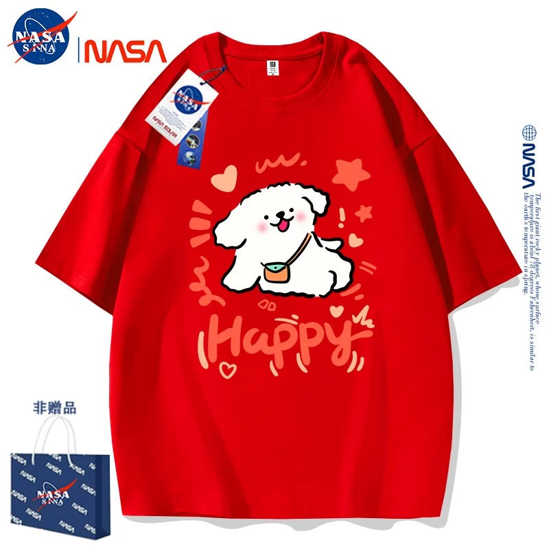 Cute Cartoon Doggie Maltese Puppy Style T-Shirt Series | Happy Dog Part1 - Kawaii Fashion Items for Child & Adult