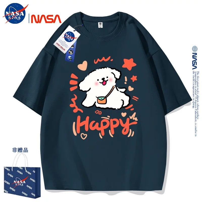 Cute Cartoon Doggie Maltese Puppy Style T-Shirt Series | Happy Dog Part1 - Kawaii Fashion Items for Child & Adult