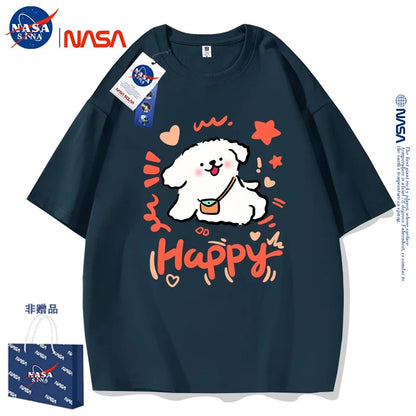 Cute Cartoon Doggie Maltese Puppy Style T-Shirt Series | Happy Dog Part1 - Kawaii Fashion Items for Child & Adult