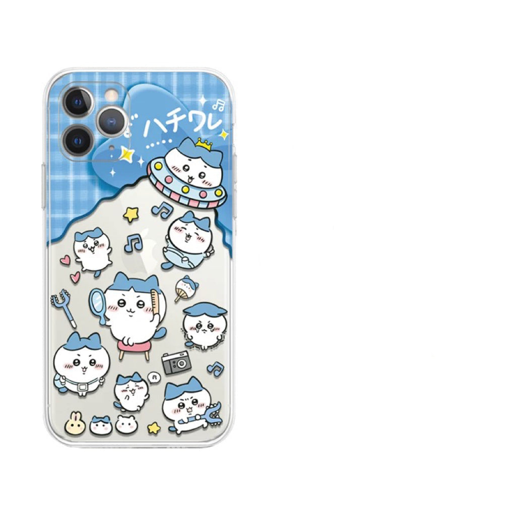 Japanese Cartoon ChiiKawa Hachiware Usagi UFO Clear - iPhone Case 11 12 13 14 15 16 Pro Promax WinnieTheBirds Toy Shop