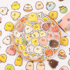 木とフルーツが描かれた楽しいひよこステッカー104枚セット - DIYジャーナル クラフト 日記 アート スクラップブック ノートパソコン 荷物 デカール かわいい動物パック