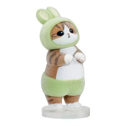 Japan Mofusand Furry Bunny Cat Series | Yellow Purple Green Blue Pink - Full Set of 5 WinnieTheBirds Toy Shop