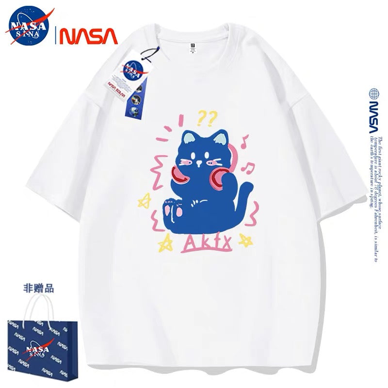 Cute Animals Cat Style T-Shirt Series | Kitten with Headphone Part1 - Kawaii Fashion Items for Child & Adult Matching outfits for Parents and Children