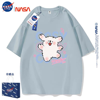 Cute Cartoon Doggie Maltese Puppy Style T-Shirt Series | Say Hello with Smile Part2 - Kawaii Fashion Items for Child & Adult