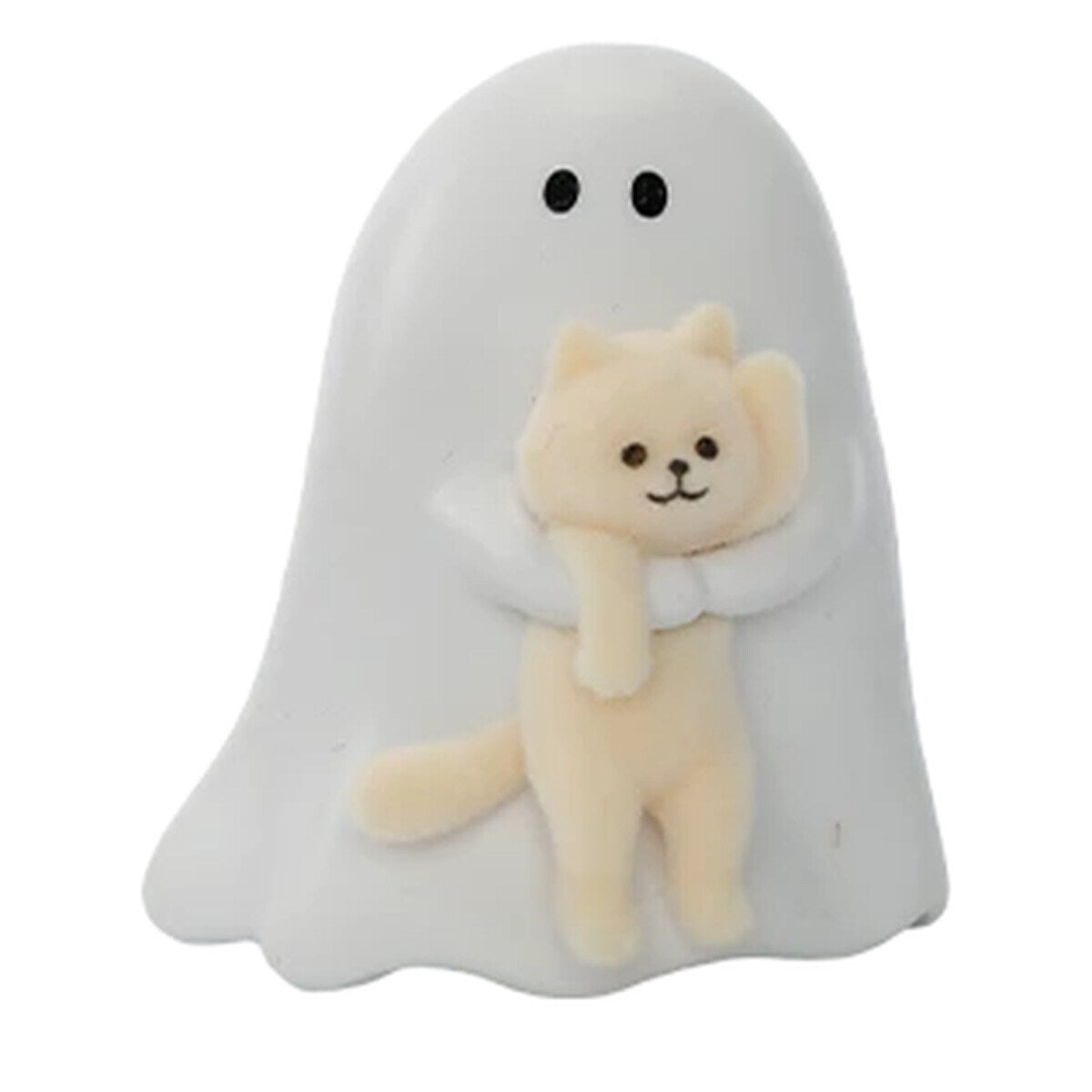 GHODY Behold My Cat - Lucky White Cat design, ghost lifting a cream cat in its arms