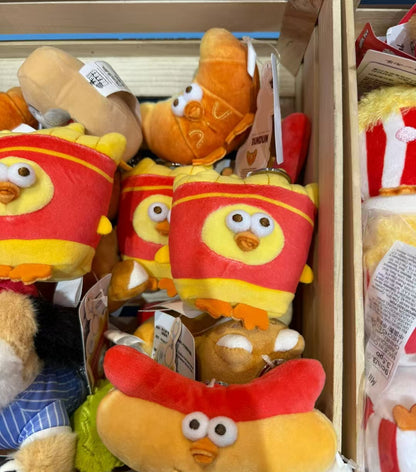 Lovely Chicken Fat Dundun Plush Doll Keychain | French Fries Chick - Children Gift Animal Mini Plush Doll