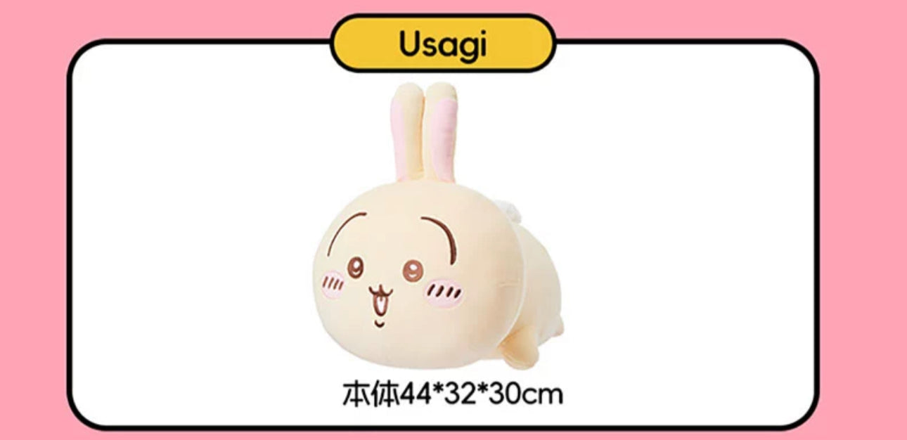ChiiKawa X Miniso | ChiiKawa Hachiware Usagi Giant Laying Down Doll - Kawaii Doll Plush Cute Doll Decoration  WinnieTheBirds Toy Shop