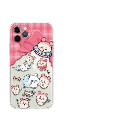 Japanese Cartoon ChiiKawa | Momonga Rakko Crab UFO Clear - iPhone Case 11 12 13 14 15 16 Pro Promax WinnieTheBirds Toy Shop