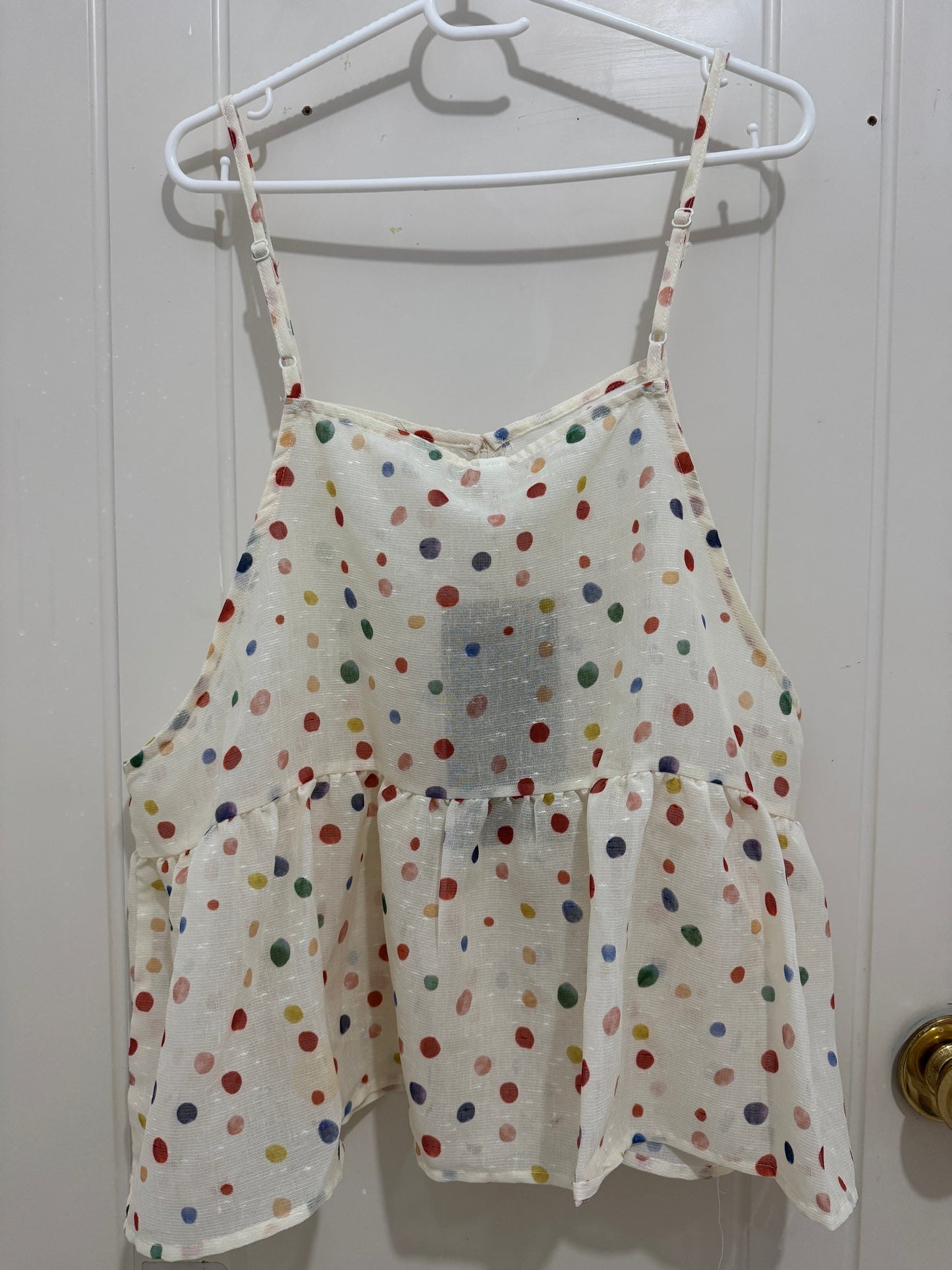 Japanese Fashion Cute Style Shirt Series | Mori  Colourful Dots Tank Top - Kawaii Fashion Items