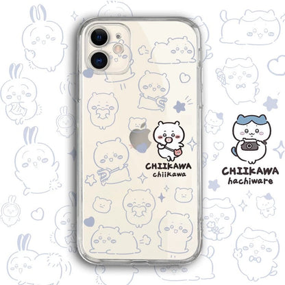 Japanese Cartoon Chiikawa Clean Case | Happy Fun Part2 Sanrio - iPhone Case PLUS SE2 11 12 13 14 15 16 17 Pro Promax 12mini 13mini