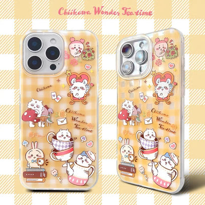 Japanese Cartoon ChiiKawa Wonder Time Tea | Matt Yellow & White Case - Phone Case Samsung Galaxy S26 S25 S24 S23 S22 S21 FE Ultra Edge