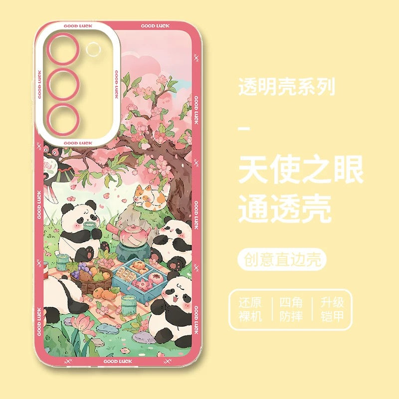 Cute Animal Panda | Season Times - Phone Case Samsung Galaxy S26 S25 S24 S23 S22 S21 FE Ultra Edge
