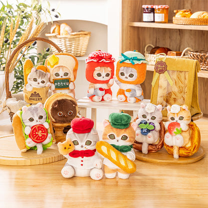 Mofusand Bakery Series | Mofusand Cat with Bread and Jam Cute Mascot Plush Doll Keychain and Doll Bag - Kawaii items Room Decoration Doll