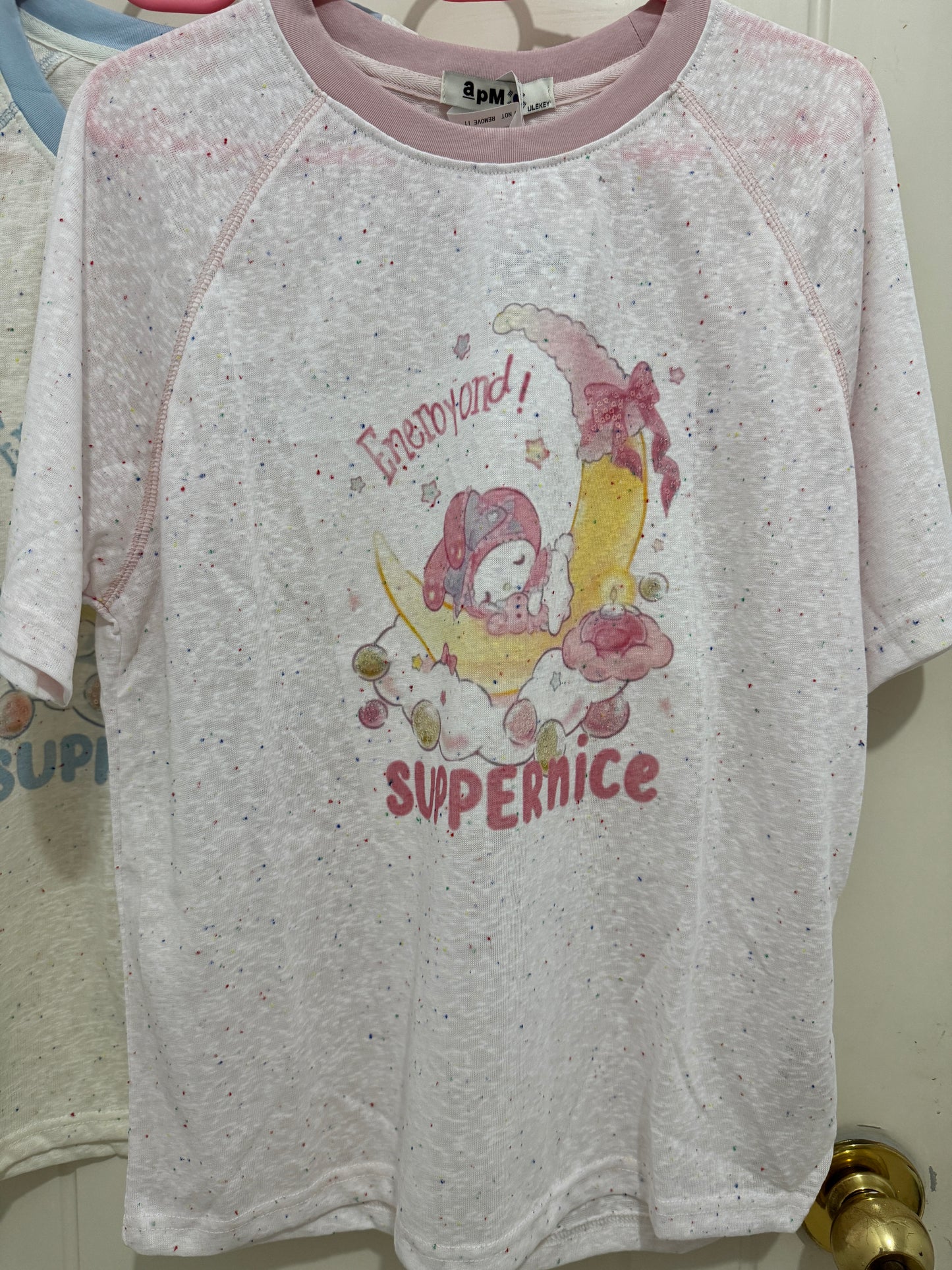 Korean Fashion Cute Cartoon Style T-Shirt Series | Bling Bling Embroidery Sweet Dream My Melody Cinnamoroll - Kawaii Fashion Items