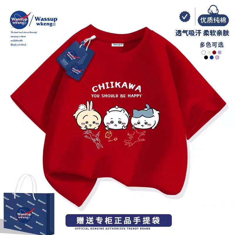 Japanese Cartoon ChiiKawa Casual Style T-Shirt Series | Chiikawa Hachiware Usagi Drawing Part 2 - Kawaii Fashion Items