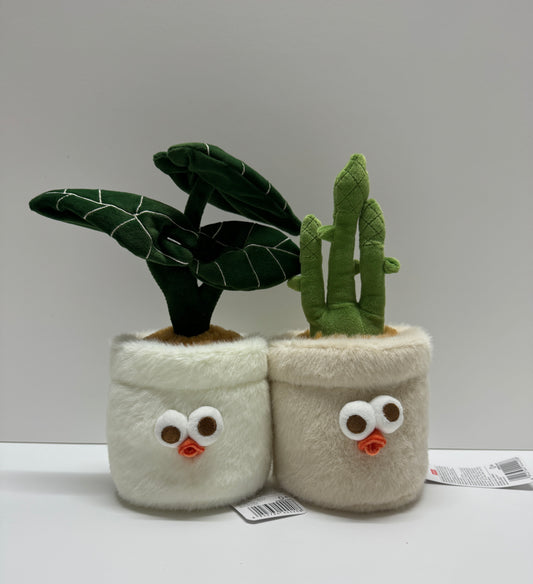 Lovely Chicken Fat Dundun Plant Plush Doll | Monstera & Bamboo Plant - Children Gift Animal Plush Doll