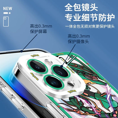 Japan Cartoon Pokemon Mega Evolution Anime | Tyranitar Gyarados Mewtwo Kyogre Gengar Groudon Aerodactyl Ash Greninja - iPhone Case PLUS SE2 XS XR X 11 12 13 14 15 16 16e 17 17e Pro Promax 12mini 13mini