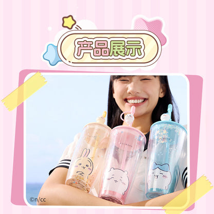 ChiiKawa X Miniso | ChiiKawa Hachiware Usagi Glitter Cool Warm Big Water Cup - Kawaii Item Decoration  WinnieTheBirds Toy Shop