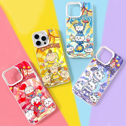 Japanese Cartoon ChiiKawa Circus Laser Case | ChiiKawa Hachiware Usagi Momonga - iPhone Case 11 12 13 14 15 16 16e 17 17e Pro Promax
