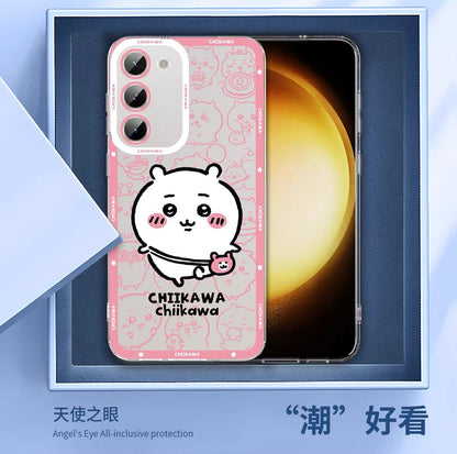 Japanese Cartoon Chiikawa Outing Daily with Comic | Chiikawa Hachiware Usagi Momonga Kurimanju Rakko Shisa Furuhonya 8 Styles - Phone Case Samsung Galaxy S26 S25 S24 S23 S22 S21 FE Ultra Edge
