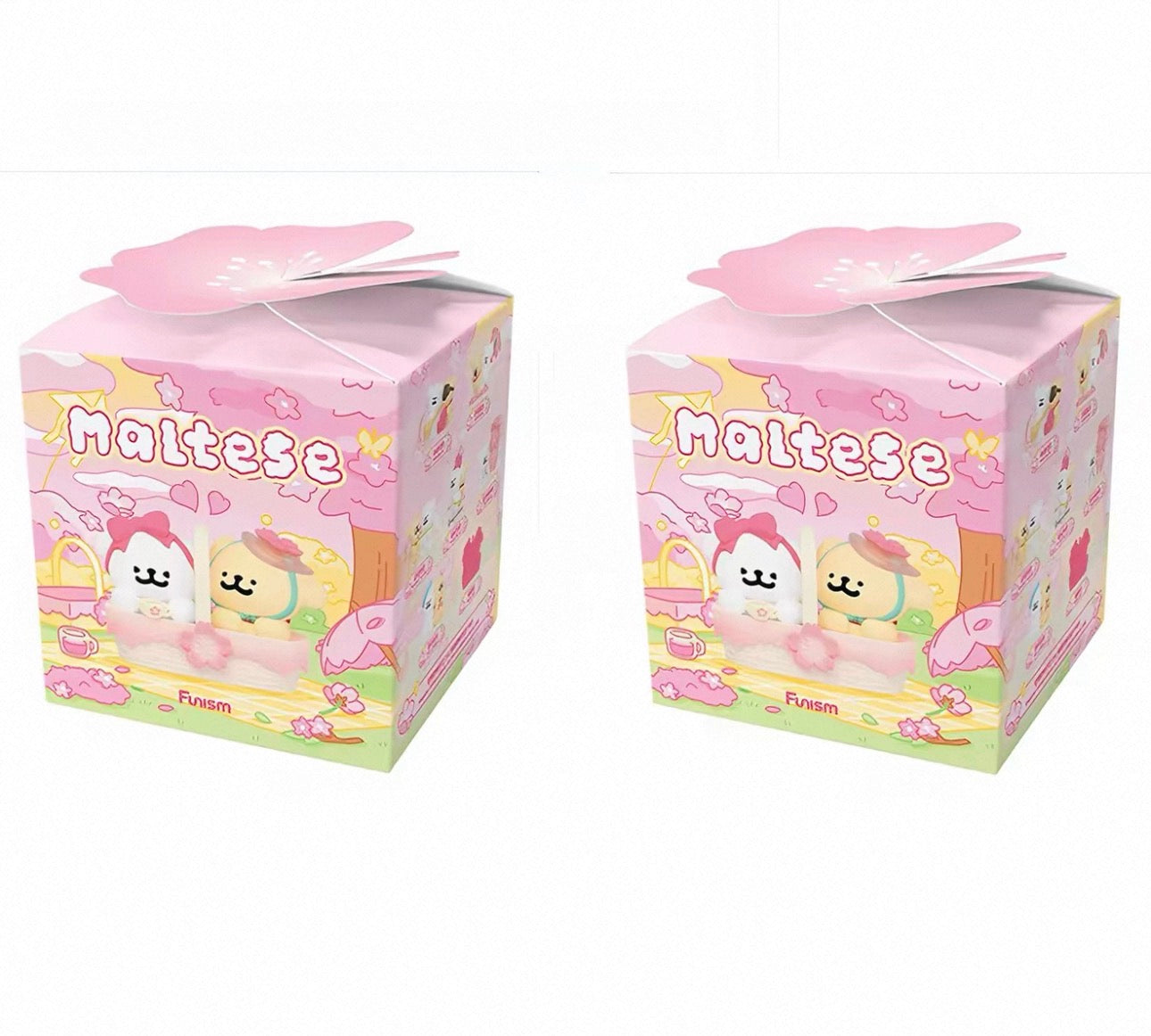 Funism Maltese Puppy | Romantic Sakura Ver - Lovely Collectable Toys Mystery Blind Box