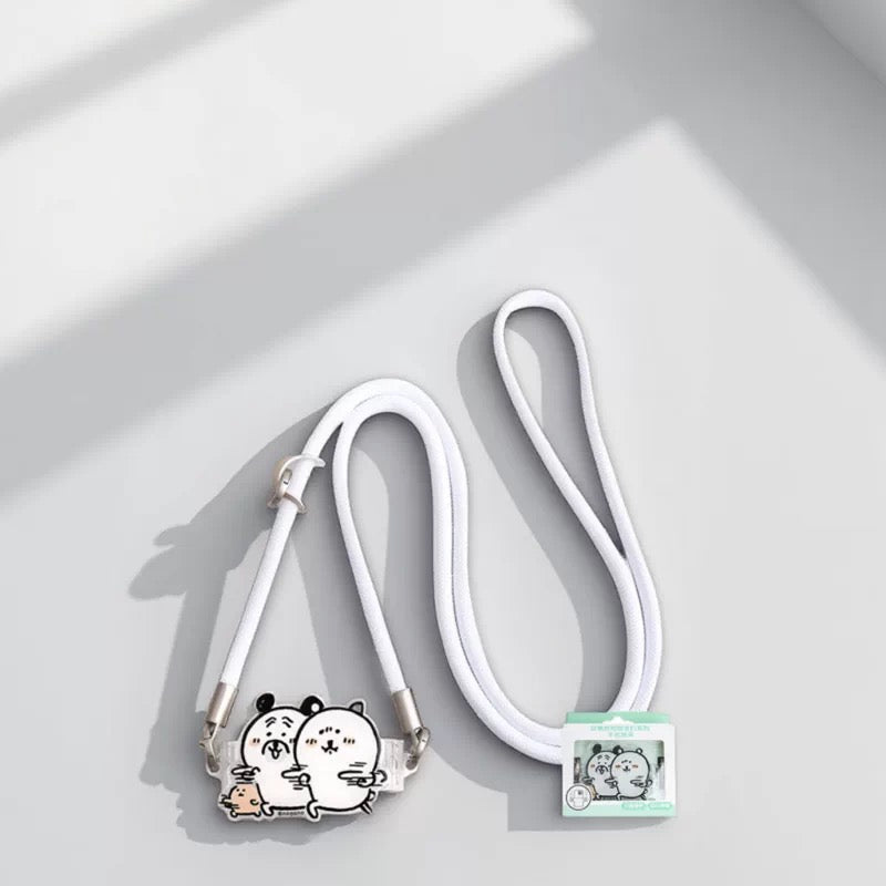 Joke Bear with friends Phone Back Clip with Phone Lanyard | Joker Bear Pug Moguracorokke - for All Smart Phones