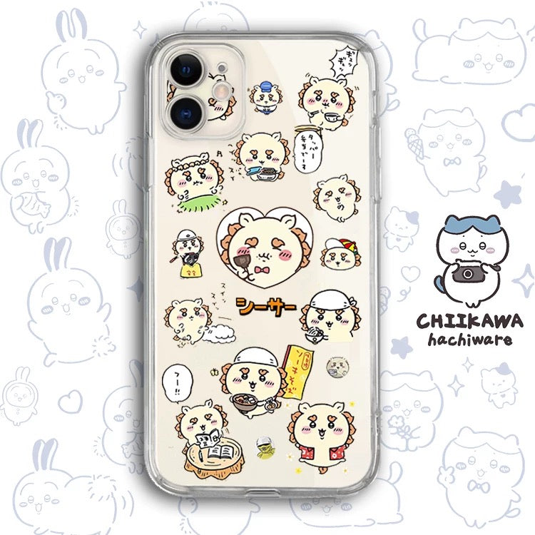 Japanese Cartoon Chiikawa Clean Case | Happy Fun Part2 Sanrio - iPhone Case PLUS SE2 11 12 13 14 15 16 17 Pro Promax 12mini 13mini