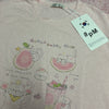 Korean Fashion Cute Animals Style T-Shirt Series | Happy White Cat Guava Sweet Time - Kawaii Fashion Items