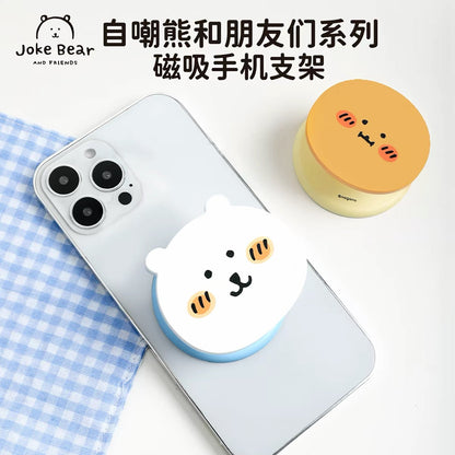 Joker Bear with friends Magnetic Phone Stand | Joker Bear Pug Moguracorokke