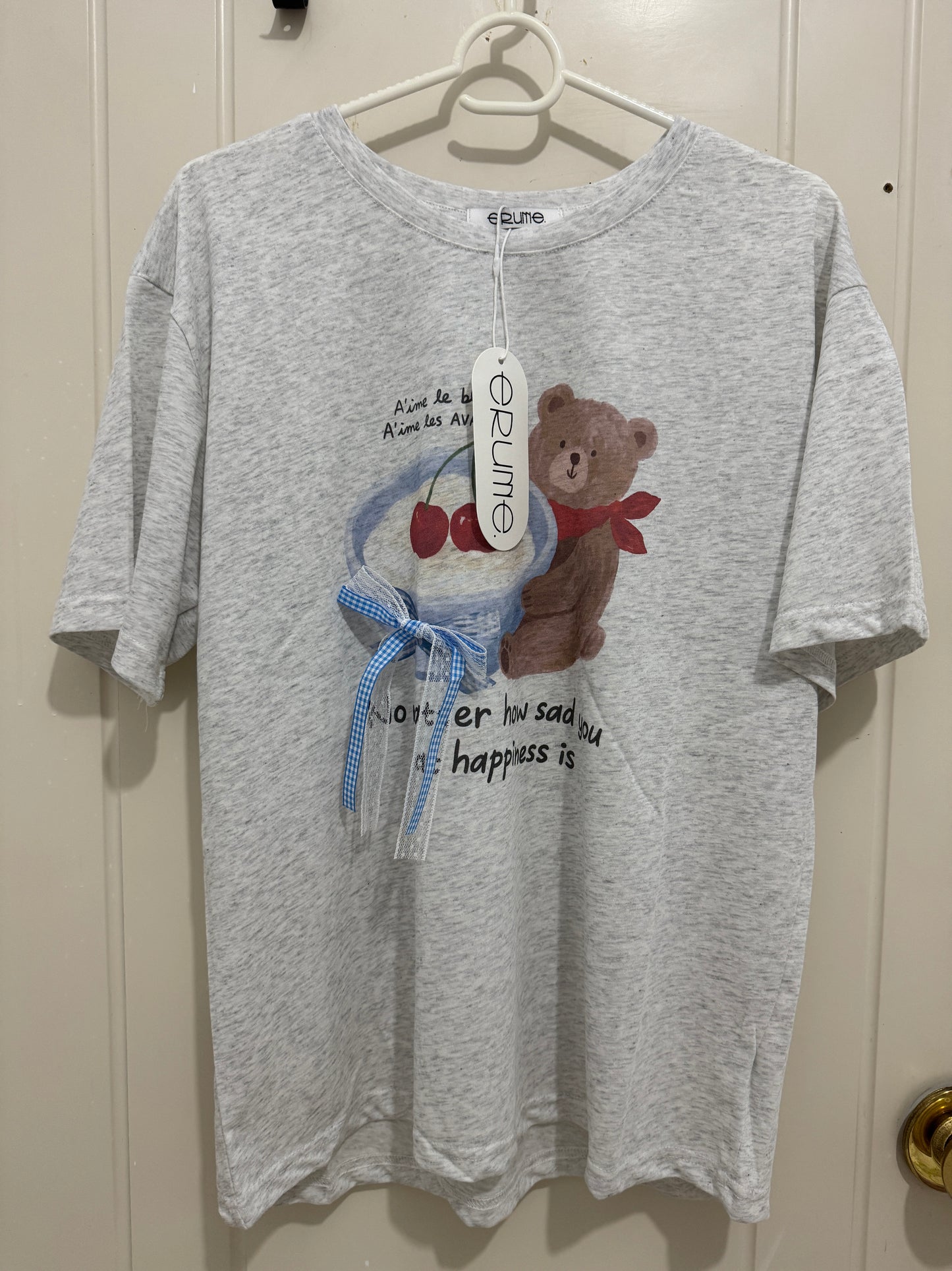 Korean Fashion Cute Animals Style T-Shirt Series | Yogurt Bear - Kawaii Fashion Items