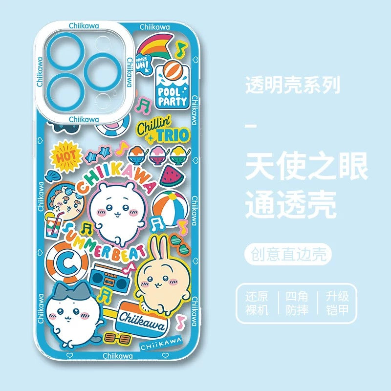 Japanese Cartoon ChiiKawa iPhone Case | Summer Time & Bee Sky Blue Ver 8 Styles - iPhone Case PLUS SE2 11 12 13 14 15 16 16e 17 17e Pro Promax 12mini 13mini