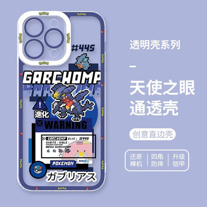 Japan Cartoon Pokemon Game Pixel Version | Celebi Xerneas Zekrom Reshiram Latios Latias Gardevoir Garchomp - iPhone Case PLUS SE2 XS XR X 11 12 13 14 15 16 16e 17 17e Pro Promax 12mini 13mini