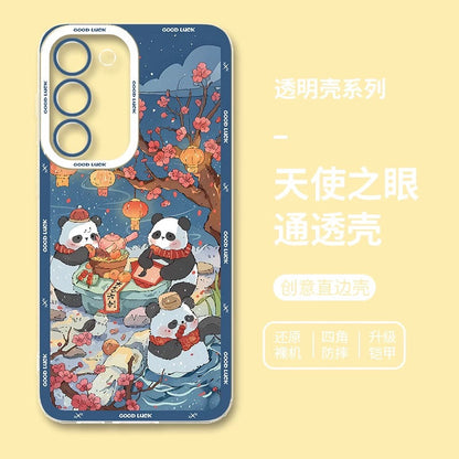 Cute Animal Panda | Season Times - Phone Case Samsung Galaxy S26 S25 S24 S23 S22 S21 FE Ultra Edge