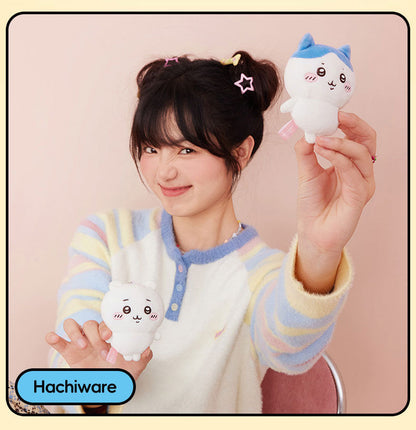 ChiiKawa X Miniso | ChiiKawa Hachiware Usagi Momonga Mini Plush Doll Keychain - Kawaii items Room Decoration doll