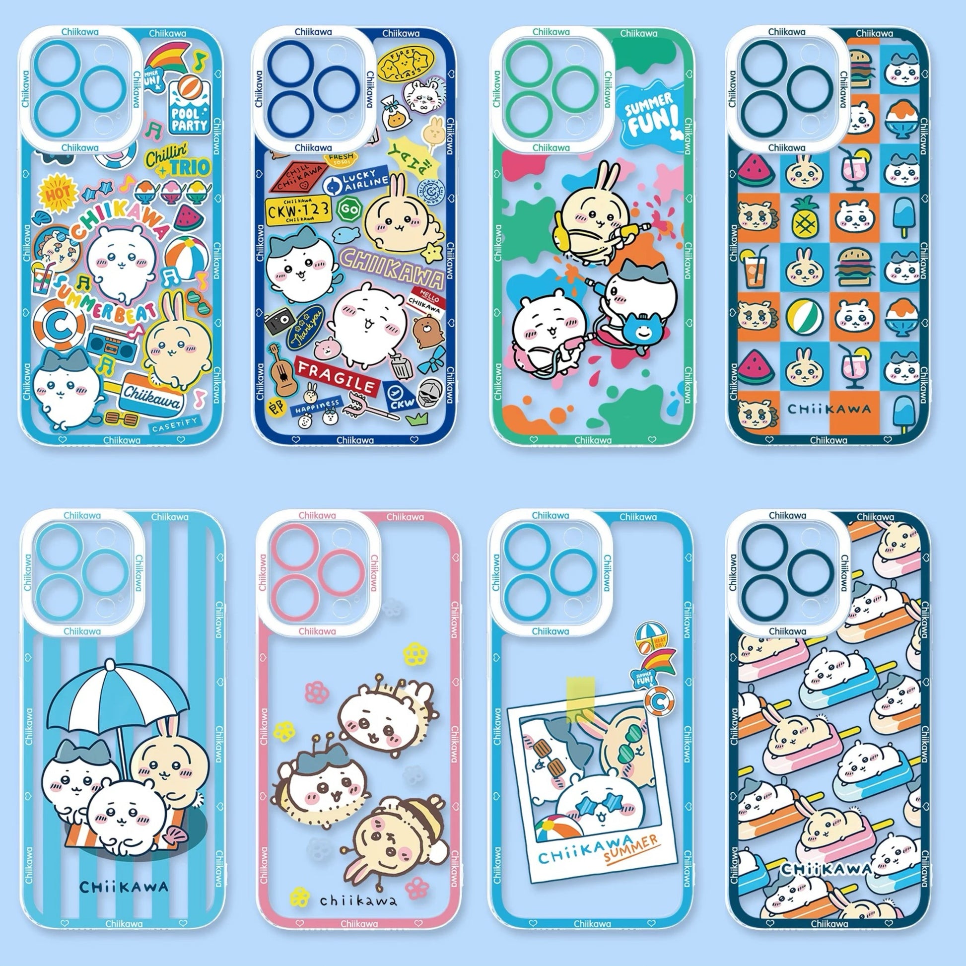 Japanese Cartoon ChiiKawa iPhone Case | Summer Time & Bee Colour Ver 8 Styles - iPhone Case PLUS SE2 XS XR X 11 12 13 14 15 16 16e 17 17e Pro Promax 12mini 13mini