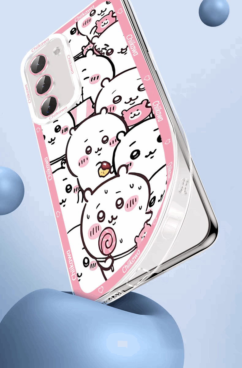Japanese Cartoon Chiikawa Full Sceen | Momonga - Phone Case Samsung Galaxy S25 S24 S23 S22 S21 FE Ultra Edge