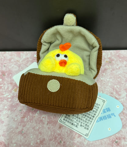 Lovely Chicken Fat Dundun Island Limited Plush Keychain | Sun Coconut Tree Treasure Chest Precious Sword Coral - Children Gift Animal Plush Doll