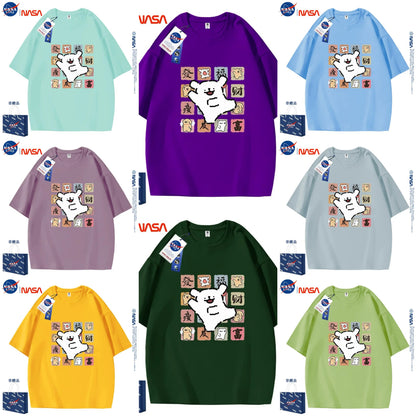 Cute Cartoon Doggie Maltese Puppy Style T-Shirt Series | Rich & Health Part2 - Kawaii Fashion Items for Child & Adult
