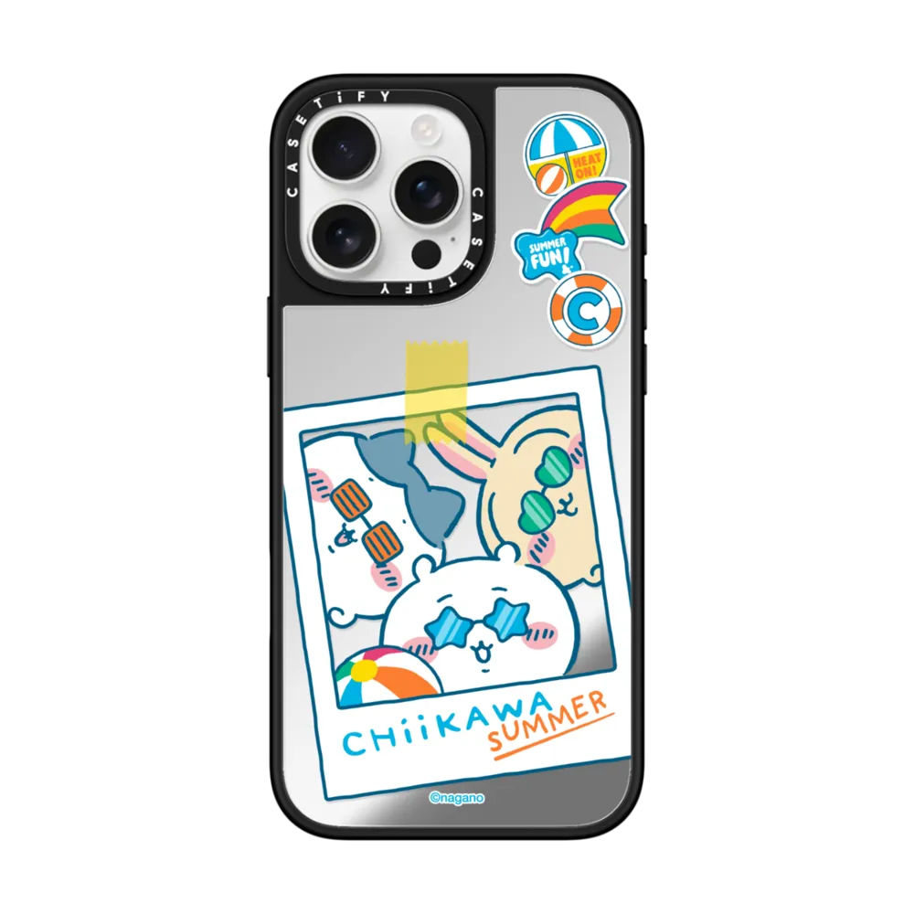 Japanese Cartoon ChiiKawa Mirror Phone Case | ChiiKawa Hachiware Usagi Summer Time Party Part1 6 Styles - iPhone Case 12 13 14 15 16 17 Pro Promax