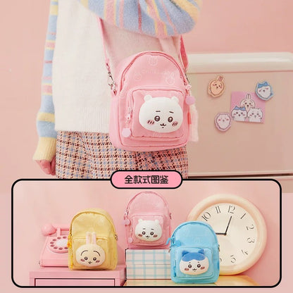 ChiiKawa X Miniso | ChiiKawa Hachiware Usagi Plush Head Mini Shoulder Bag - Kawaii Item Plush Cute Decoration  WinnieTheBirds Toy Shop