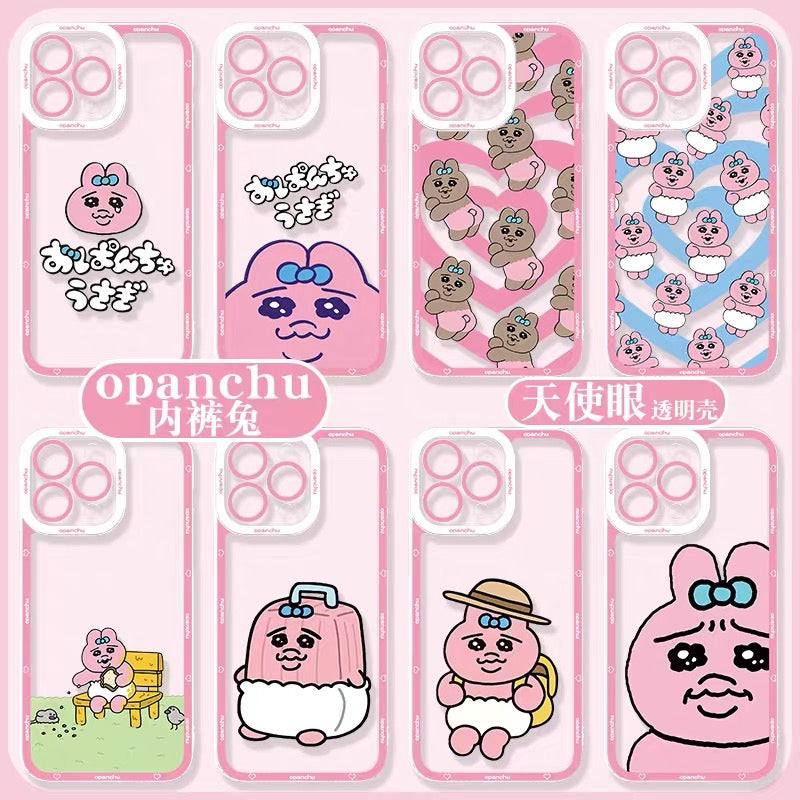 Cute Japanese Character Opanchu Usagi | 8 Styles - iPhone Case PLUS SE2 XS XR X 11 12 13 14 15 16 16e 17 17e Pro Promax 12mini 13mini