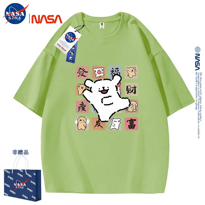 Cute Cartoon Doggie Maltese Puppy Style T-Shirt Series | Rich & Health Part2 - Kawaii Fashion Items for Child & Adult