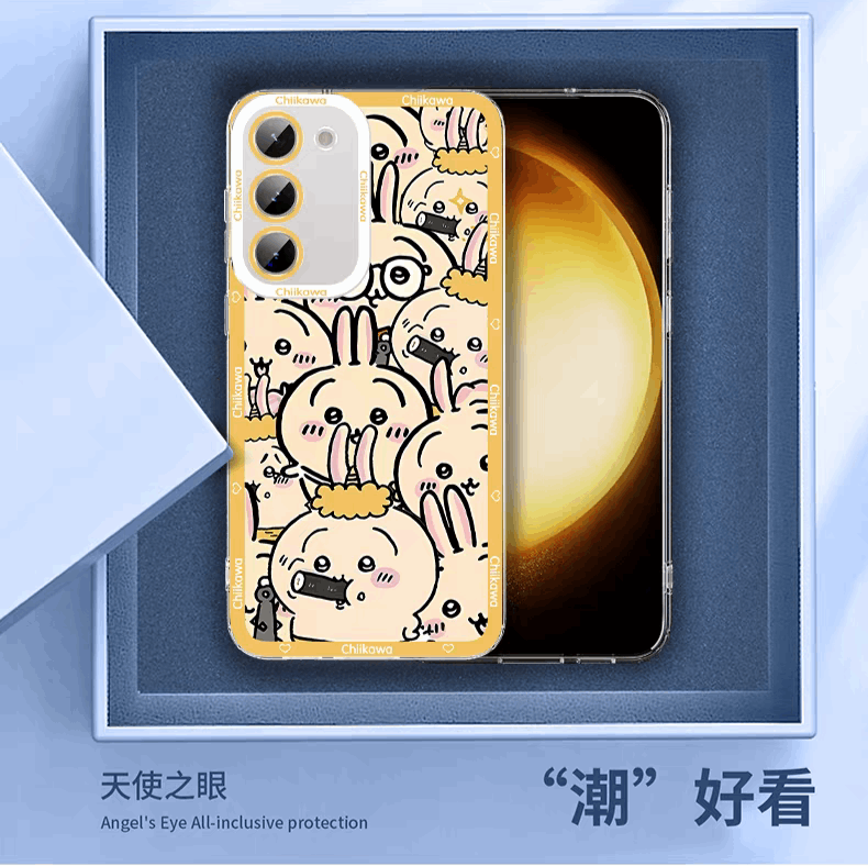 Japanese Cartoon Chiikawa Full Sceen | Momonga - Phone Case Samsung Galaxy S25 S24 S23 S22 S21 FE Ultra Edge