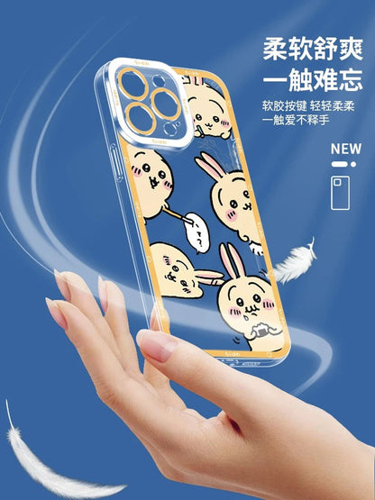 Japanese Cartoon Chiikawa Usagi Big Face 4 Styles Soft iPhone Case PLUS SE2 XS XR X 11 12 13 14 15 16 Pro Promax 12mini 13mini WinnieTheBirds Toy Shop