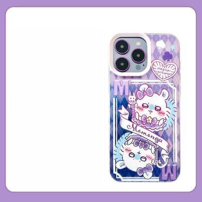 Japanese Cartoon ChiiKawa Dark & Magical Girl Laser Case | ChiiKawa Hachiware Usagi Momonga - Phone Case Samsung Galaxy S26 S25 S24 S23 S22 S21 FE Ultra Edge
