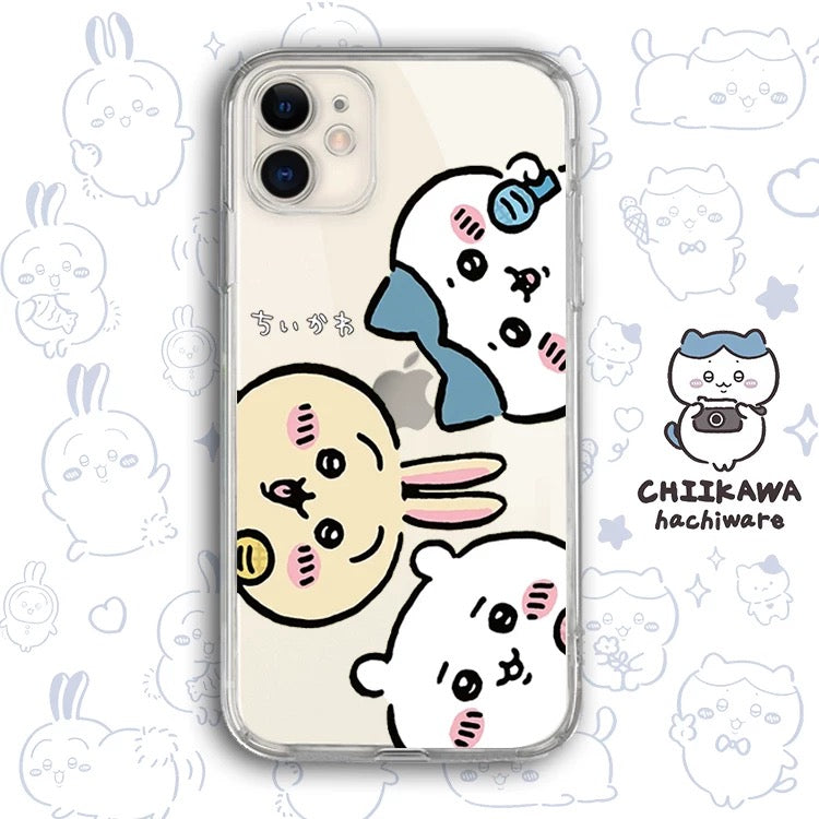 Japanese Cartoon Chiikawa Clean Case | Happy Fun Part1 - iPhone Case PLUS SE2 11 12 13 14 15 16 17 Pro Promax 12mini 13mini