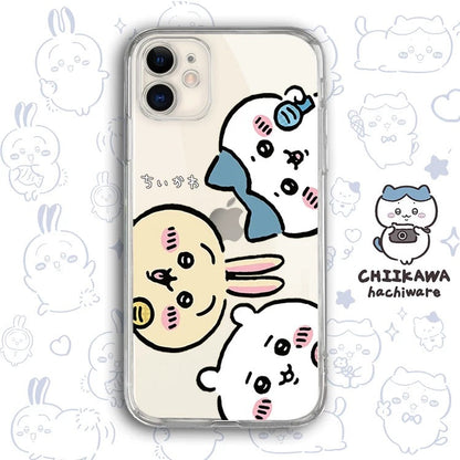 Japanese Cartoon Chiikawa Clean Case | Happy Fun Part1 - iPhone Case PLUS SE2 11 12 13 14 15 16 17 Pro Promax 12mini 13mini