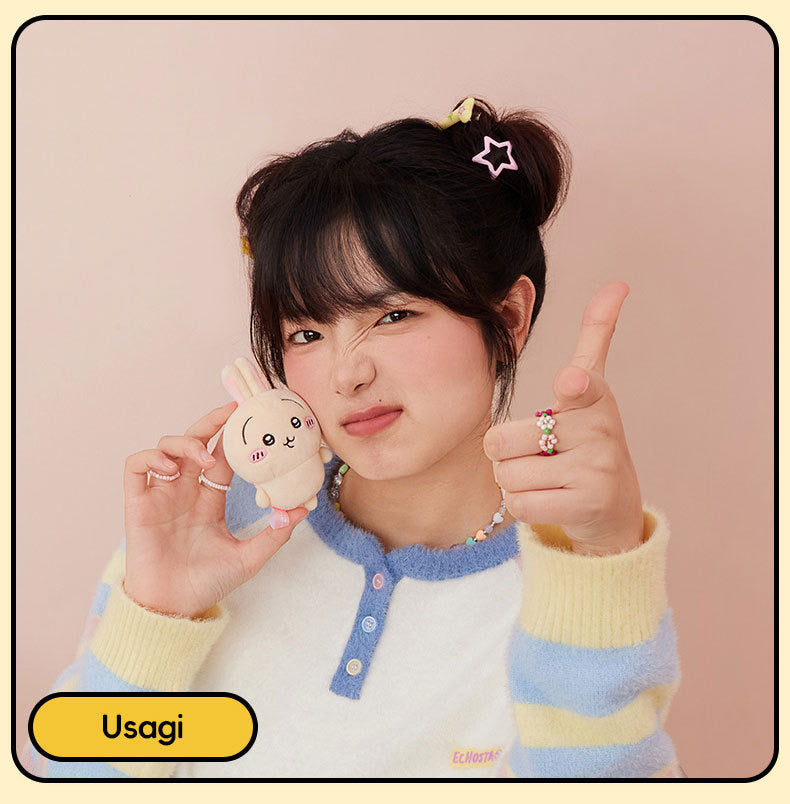 ChiiKawa X Miniso | ChiiKawa Hachiware Usagi Momonga Mini Plush Doll Keychain - Kawaii items Room Decoration doll  WinnieTheBirds Toy Shop
