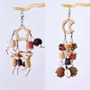 20-28cm Natural Style Moon Star with Fruit & Seed Hanging Toy Handmade Bird Toys Natural Bird Bitting Toys Organic Bird Cages Accessories