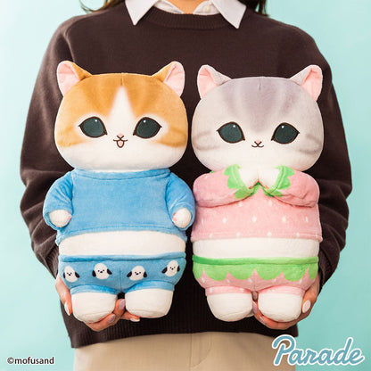 Japan Mofusand Pajamas Series | Mofusand Cat Wearing Cute Pajamas Big Plush Doll - Kawaii items Room Decoration Doll